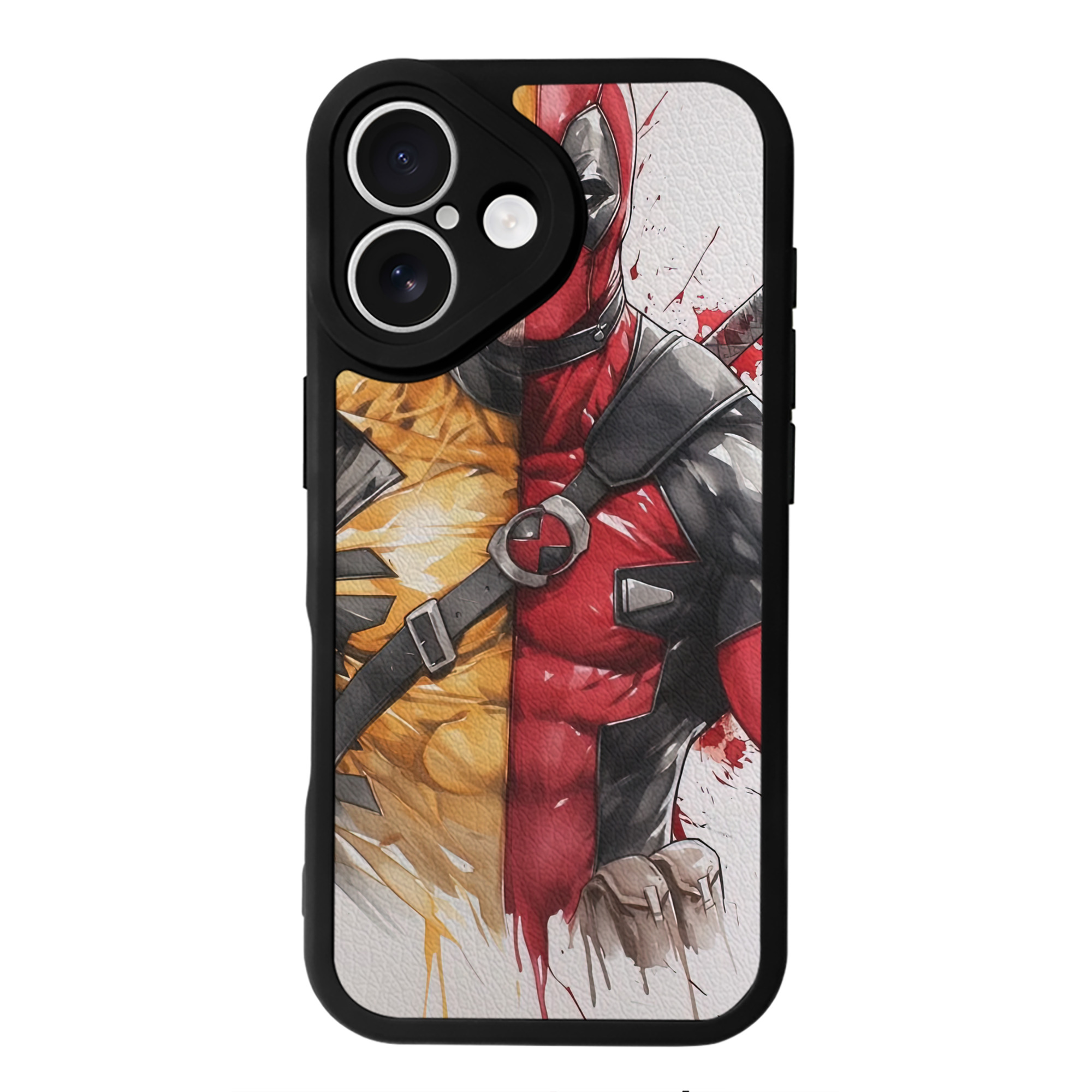（画像用） Deadpool デッドプール 【iPhone 16シリーズ対応】シリコンスマホケース（レザー調） 材質：シリコン